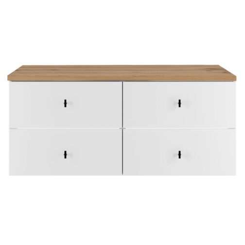 Szafka RAY z blatem 120 cm BIAŁY MAT - Meble łazienkowe MEGSTYL