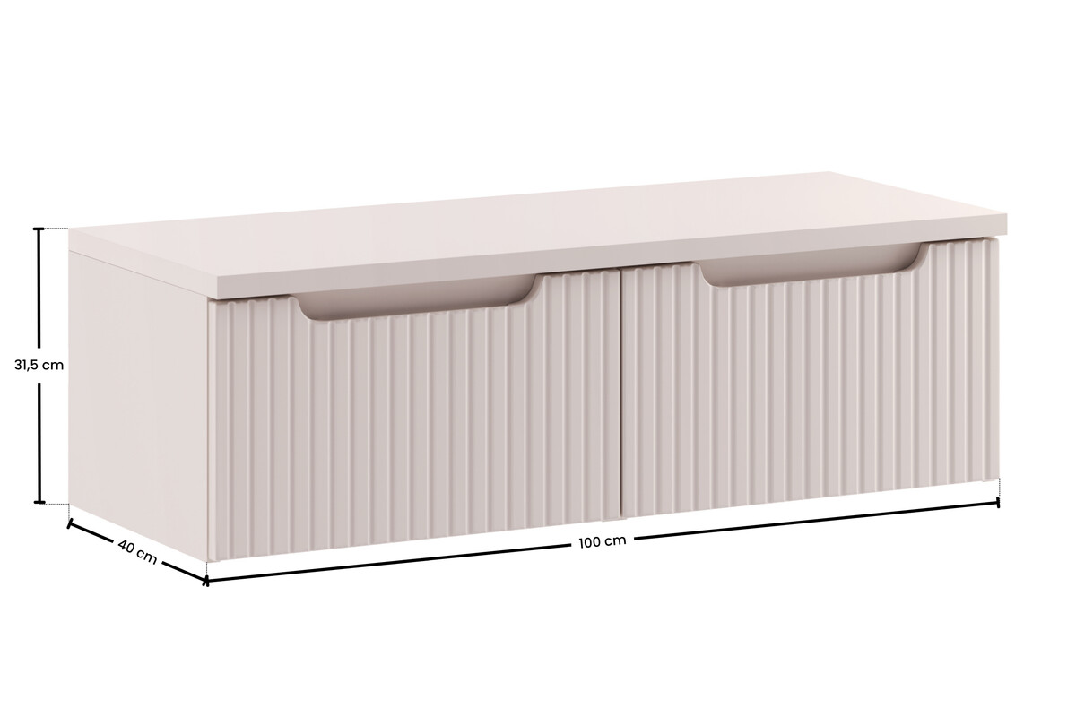 Szafka NOVA CASHMERE z blatem 100 cm - Meble łazienkowe COMAD