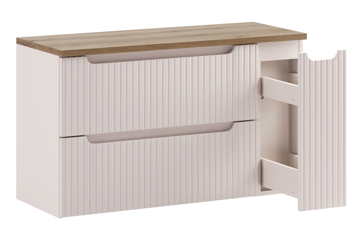 Szafka NOVA CASHMERE z cargo i blatem 100 cm - meble łazienkowe COMAD