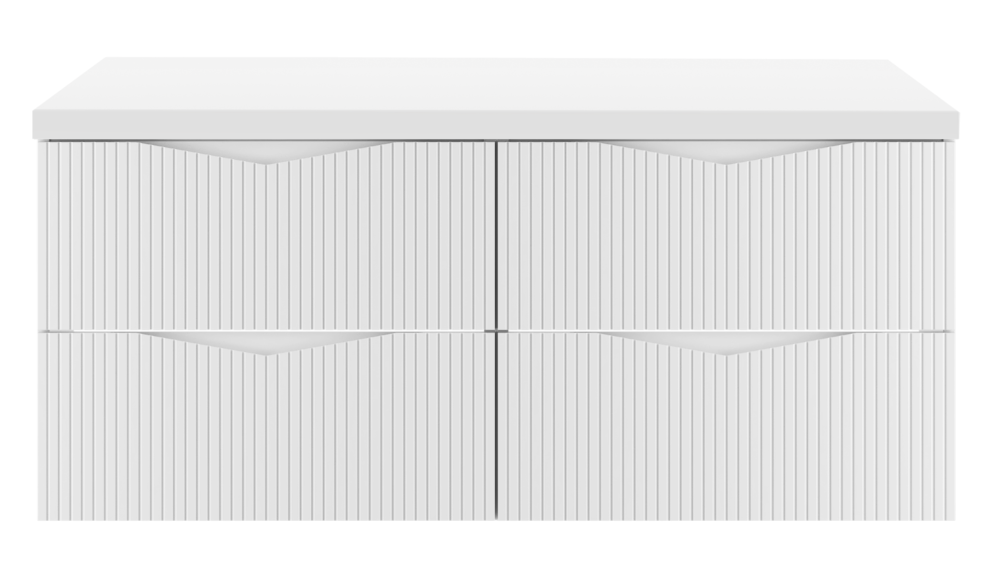 Szafka CLEO z blatem 120 cm BIAŁY MAT - Meble łazienkowe MEGSTYL