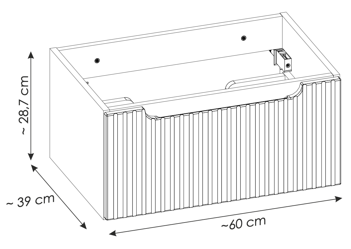Szafka NOVA CASHMERE pod umywalkę 60 cm - Meble łazienkowe COMAD