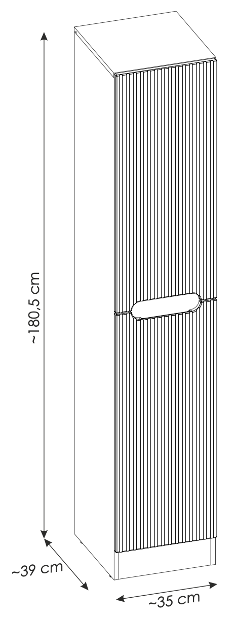 Słupek NOVA CASHMERE z koszem na pranie 35 cm - Meble łazienkowe COMAD