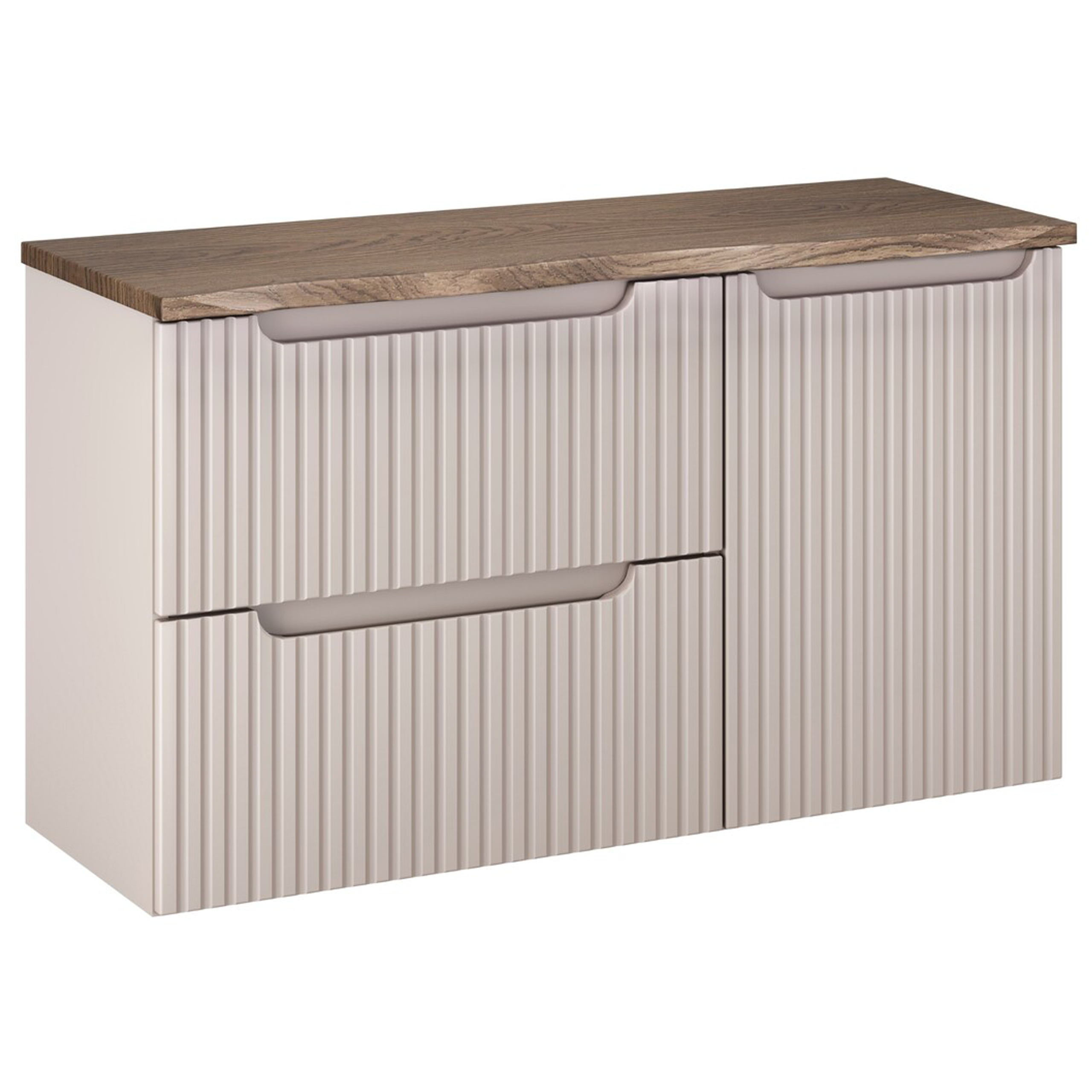 Szafka NOVA CASHMERE z blatem i koszem 100 cm - Meble łazienkowe COMAD