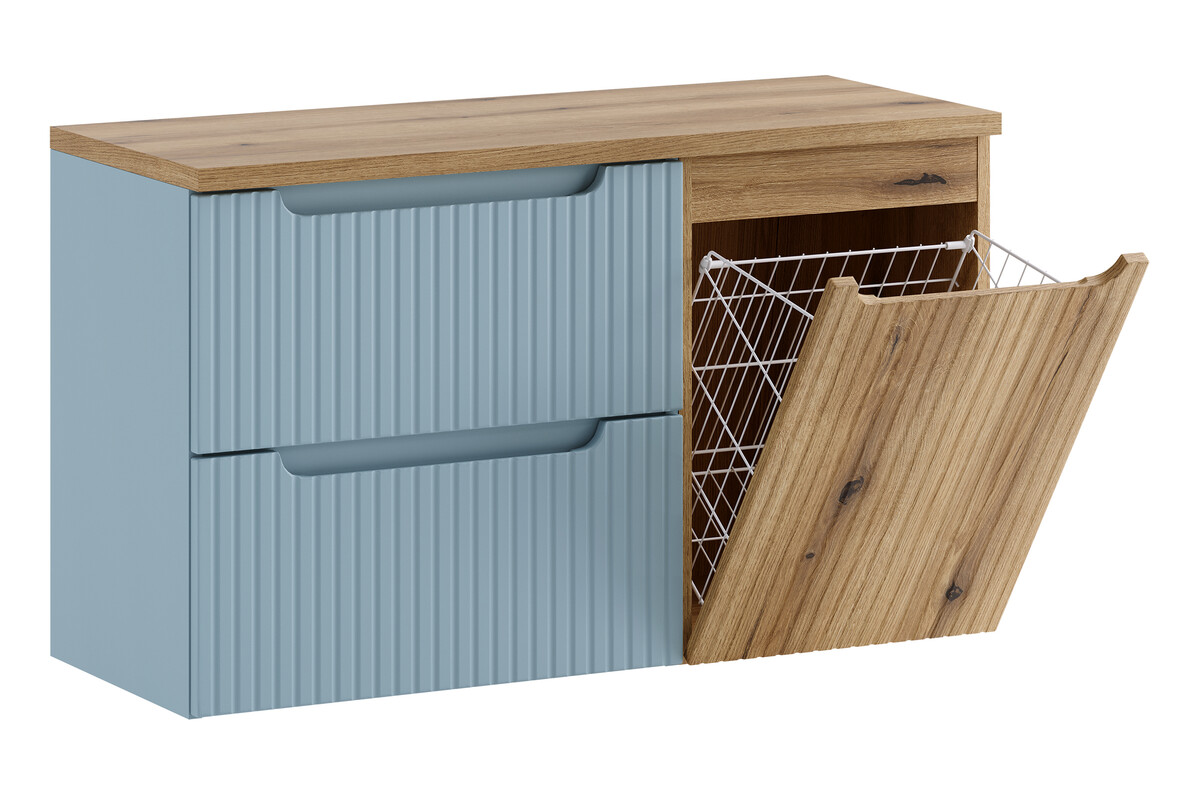 Szafka NOVA DENIM z blatem i koszem 100 cm - Meble łazienkowe COMAD