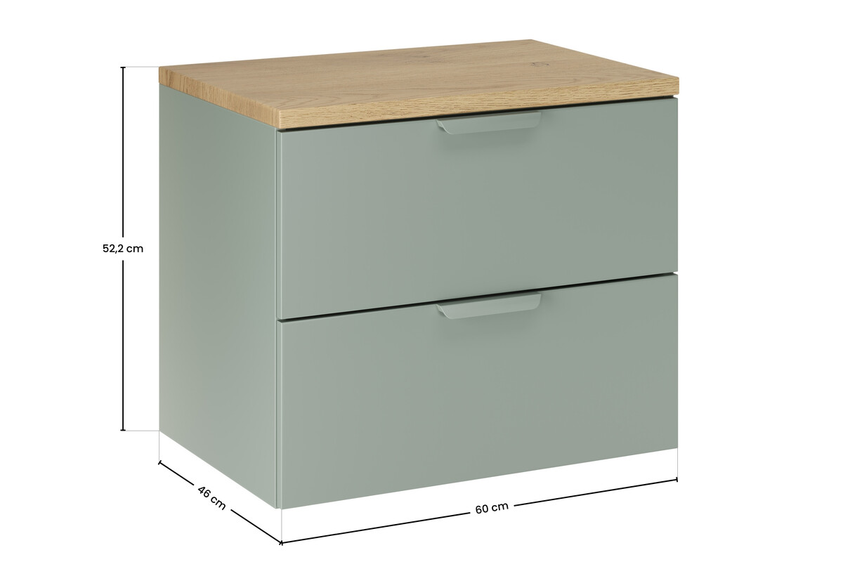 Szafka ASTER GREEN z blatem 60 cm - Meble łazienkowe COMAD