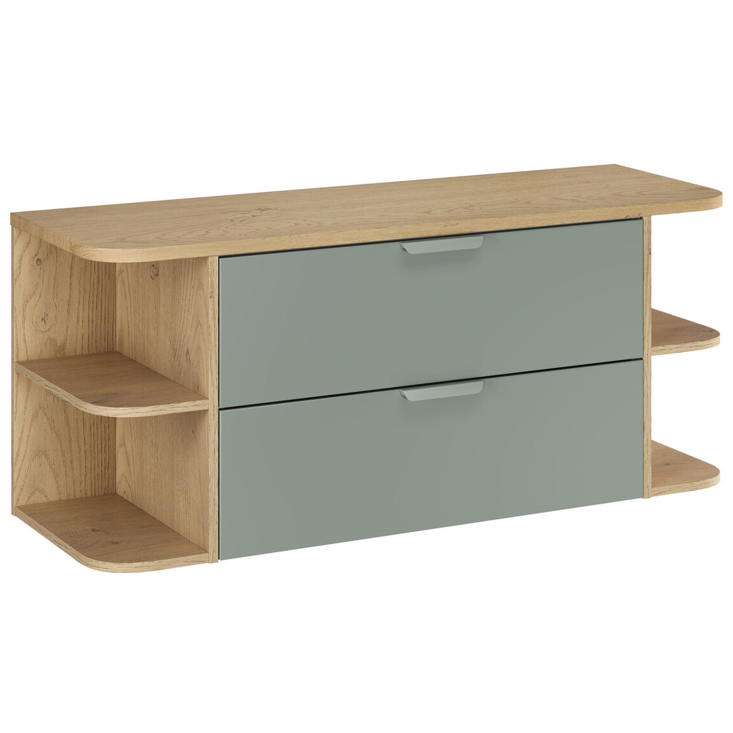 Szafka ASTER GREEN z blatem i regałami 120 cm - Meble łazienkowe COMAD