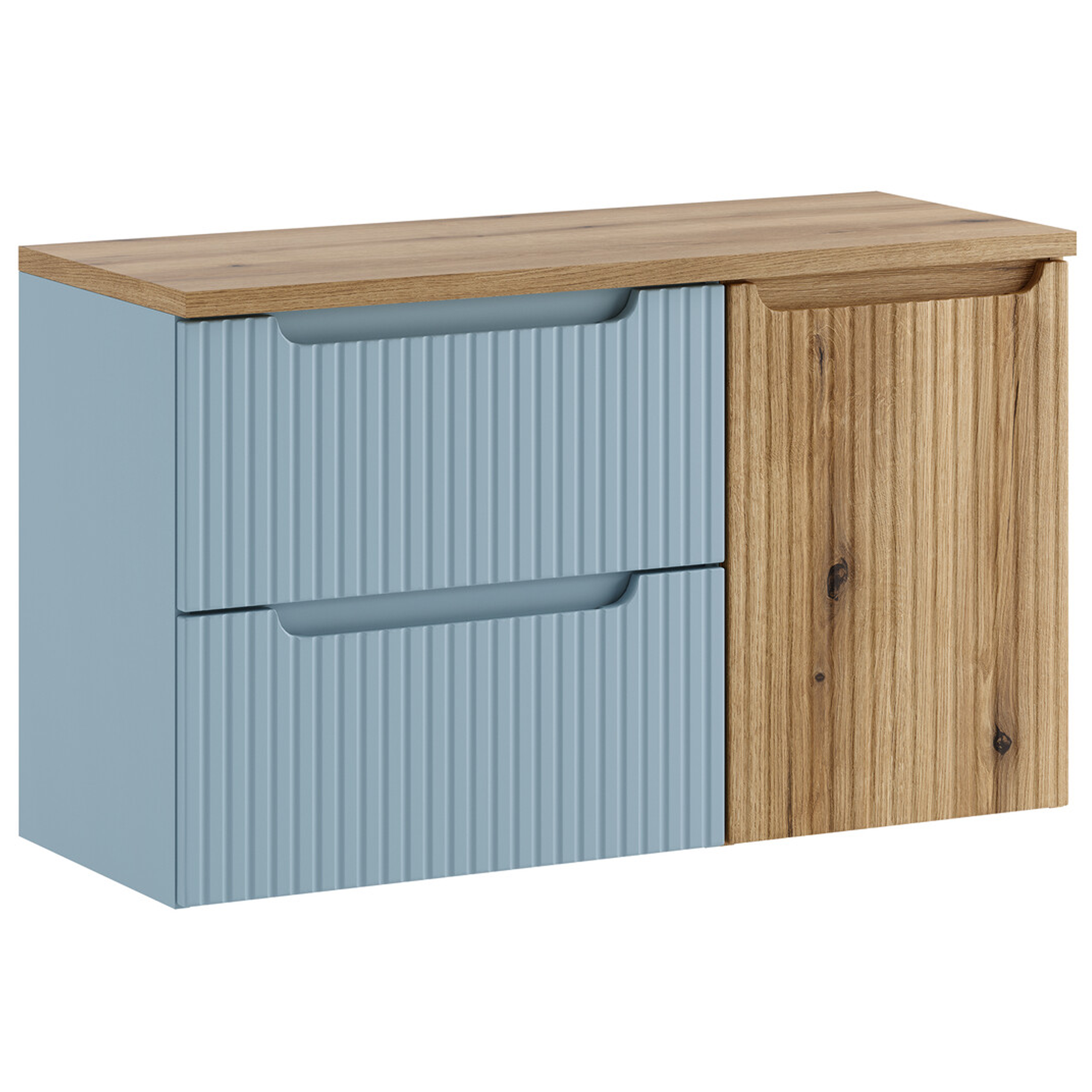 Szafka NOVA DENIM z blatem i koszem 100 cm - Meble łazienkowe COMAD