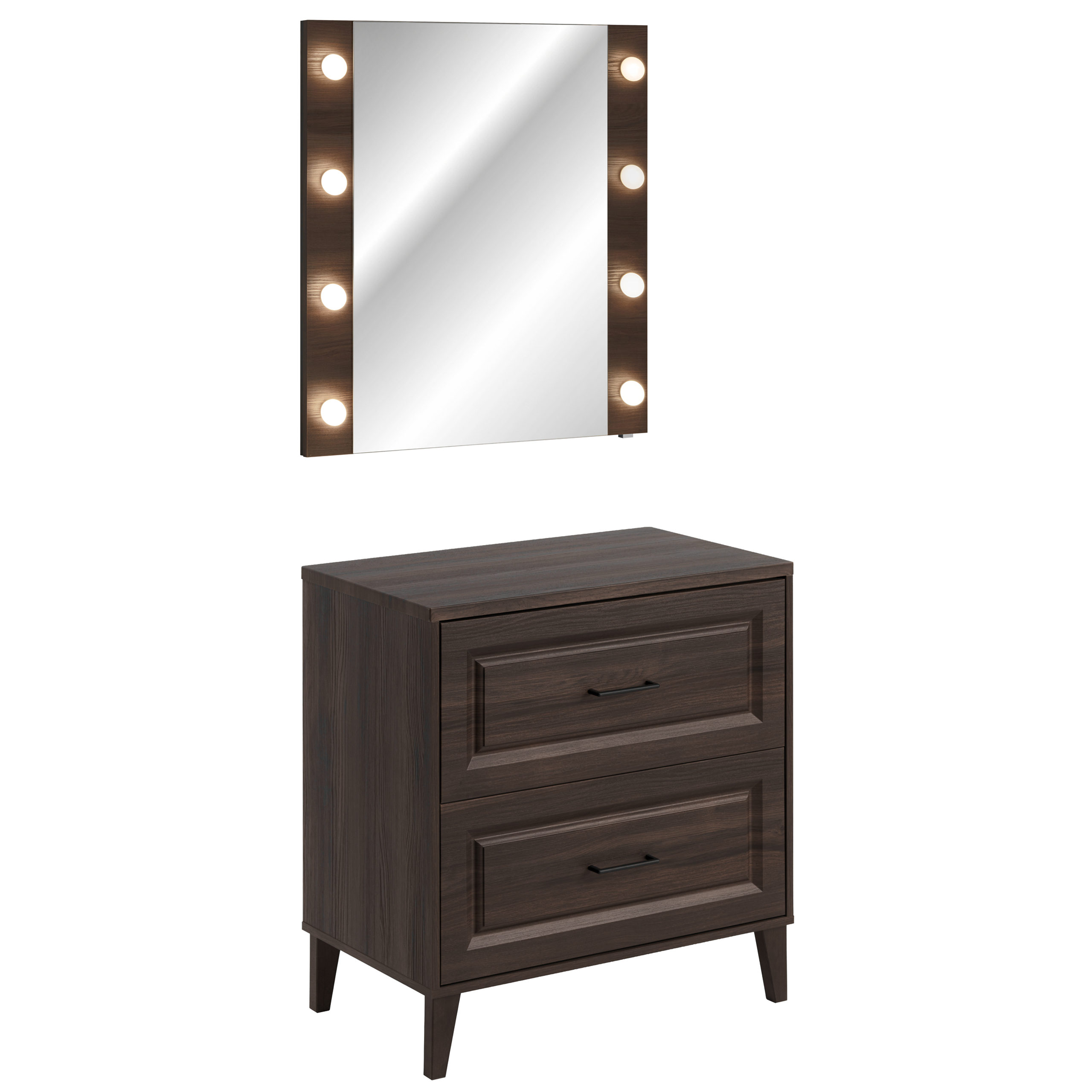 Zestaw DOROTHY szafka i lustro 80 cm DĄB RISTRETTO
