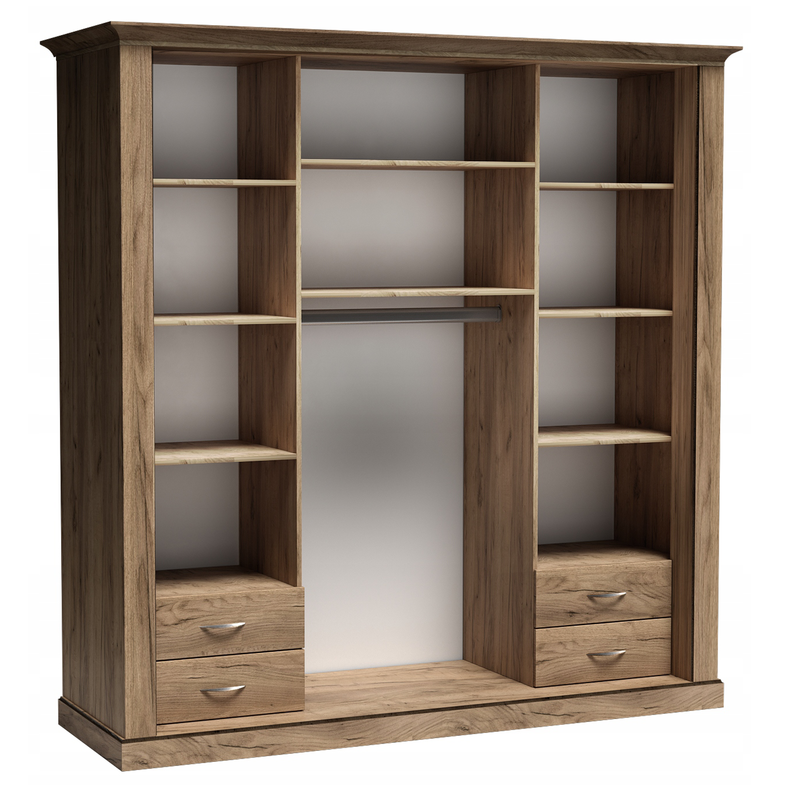 Szafa ANTICA z lustrem 213 cm KRAFT ZŁOTY
