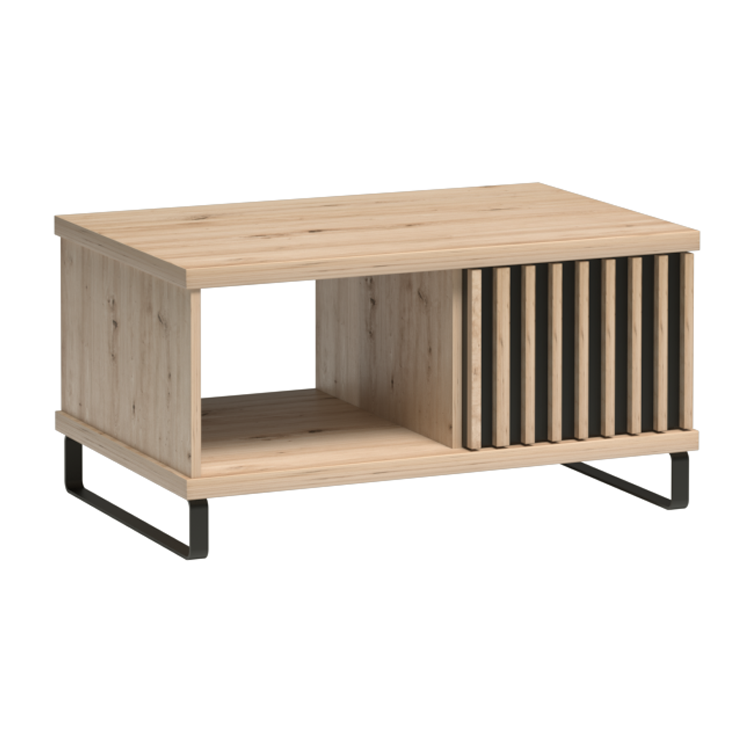 Stolik kawowy CALI 90 cm DĄB ARTISAN / CZARNY