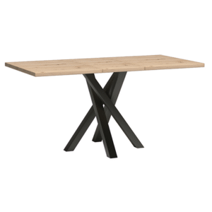 Rozkładany stół CALI 120-160 cm DĄB / CZARNY - Meble JARSTOL