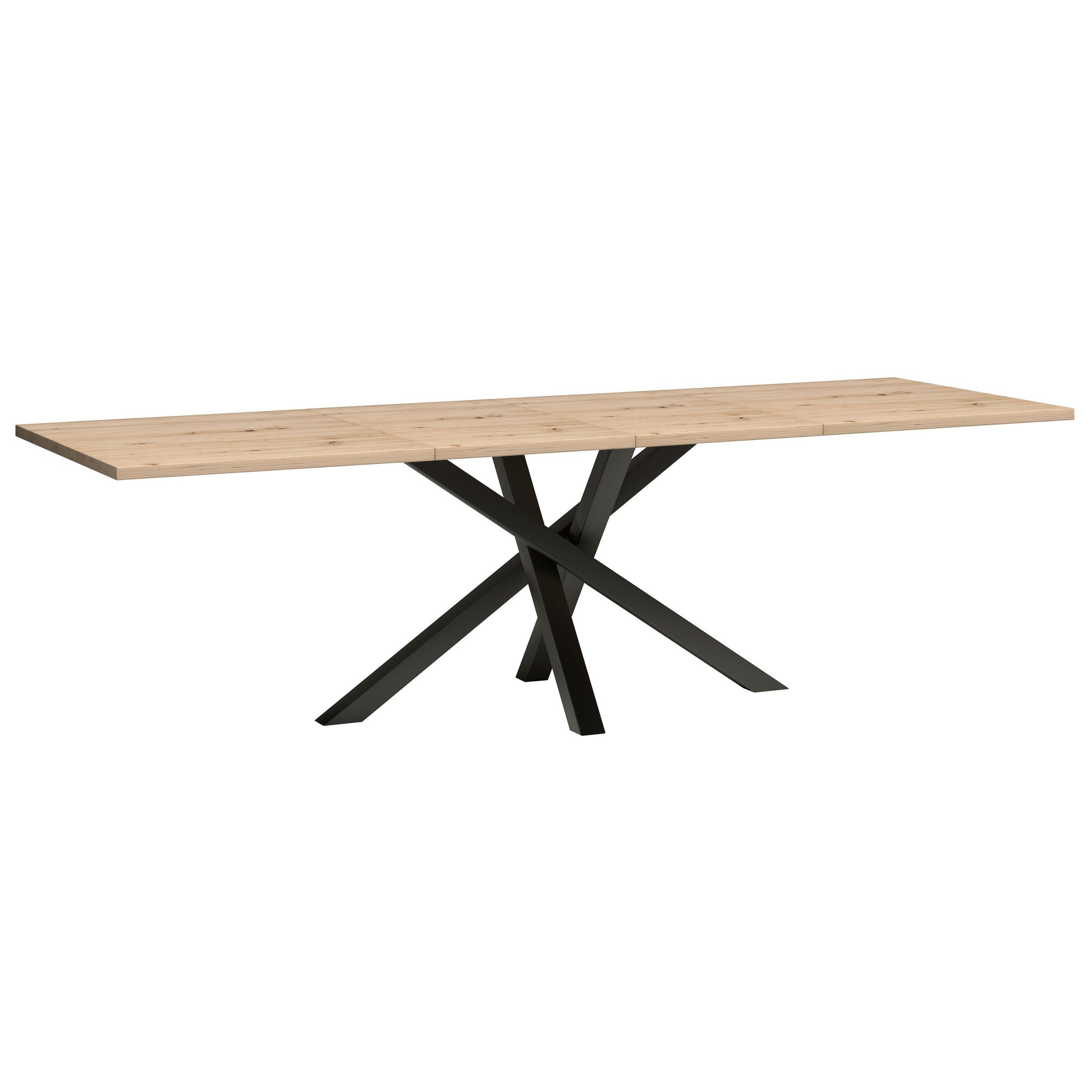 Stół CALI rozkładany 160-260 cm DĄB / CZARNY