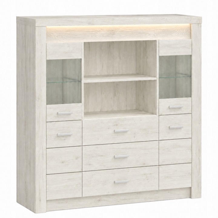 Komoda INDIANAPOLIS 137 cm KRAFT BIAŁY