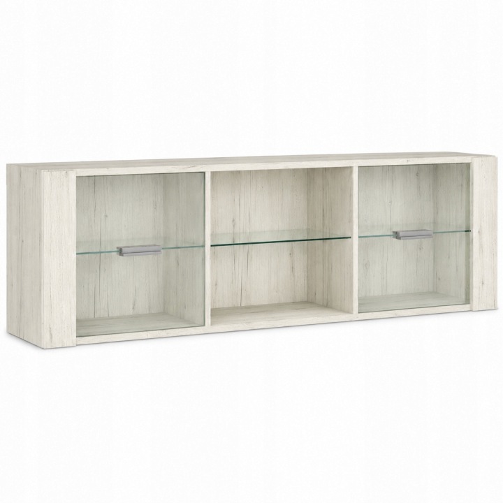 Półka INDIANAPOLIS przeszklona 138 cm KRAFT BIAŁY