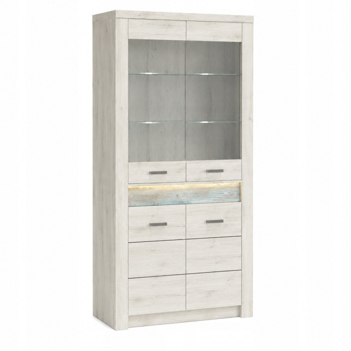 Witryna INDIANAPOLIS 96 cm KRAFT BIAŁY