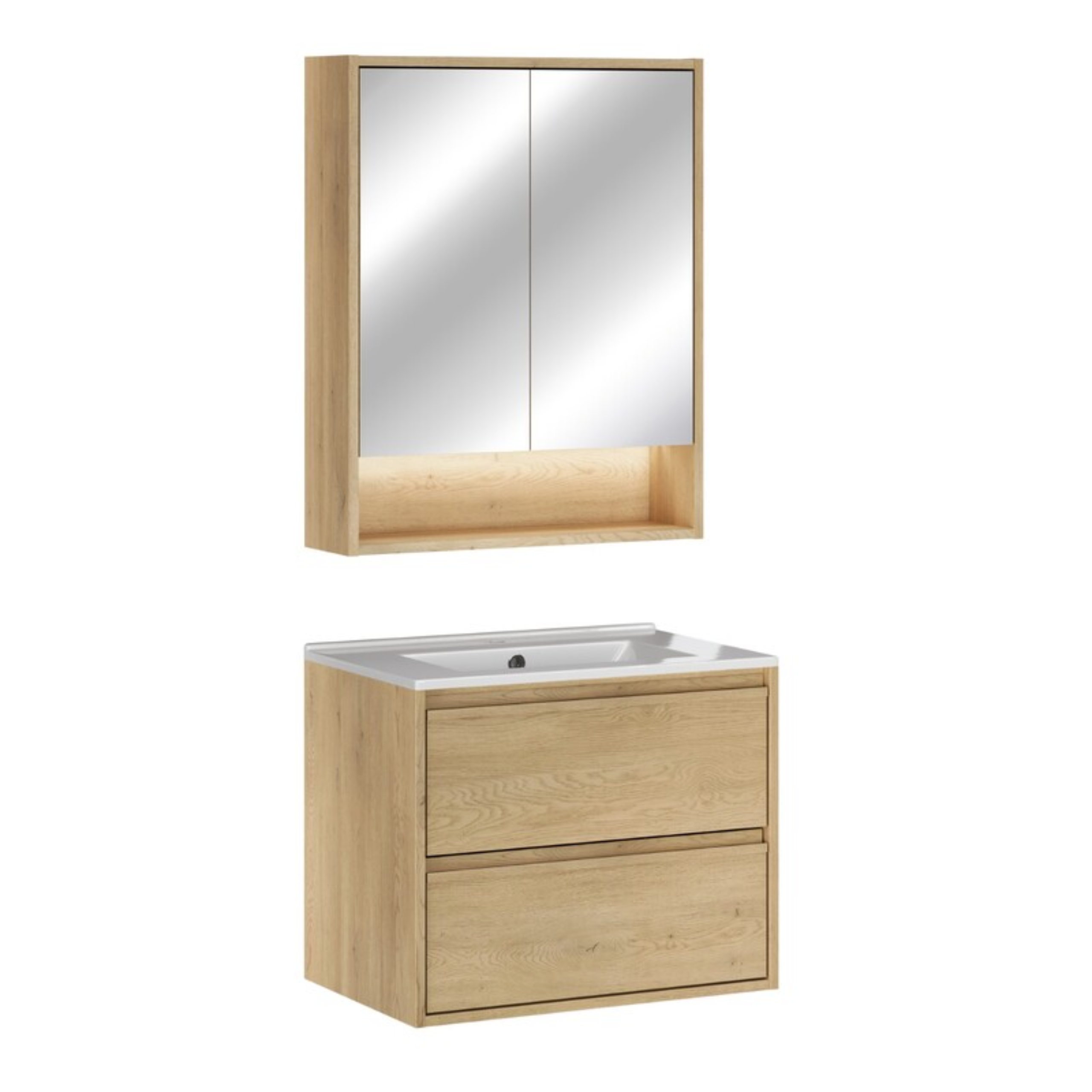 Zestaw VIOLA szafka i lustro 60 cm DĄB CREMONA