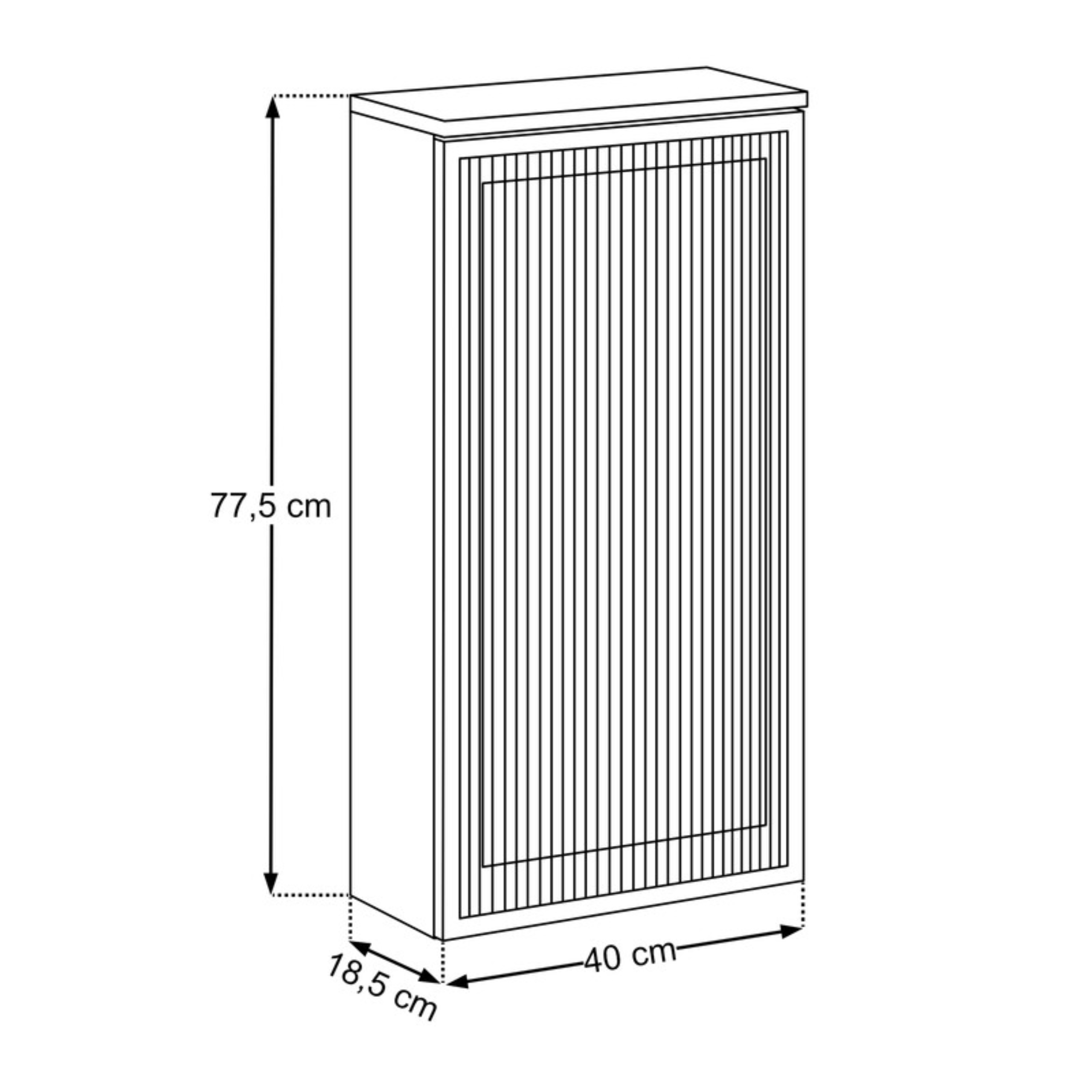 Szafka górna SOMBRA GREEN przeszklona LED 40 cm - Meble łazienkowe COMAD