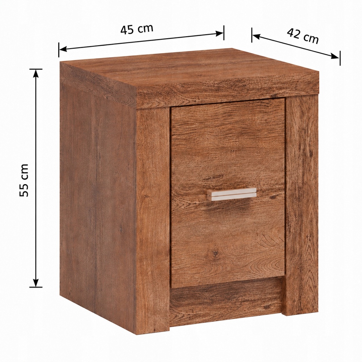 Szafka nocna INDIANAPOLIS 45 cm JESION JASNY - Meble JARSTOL