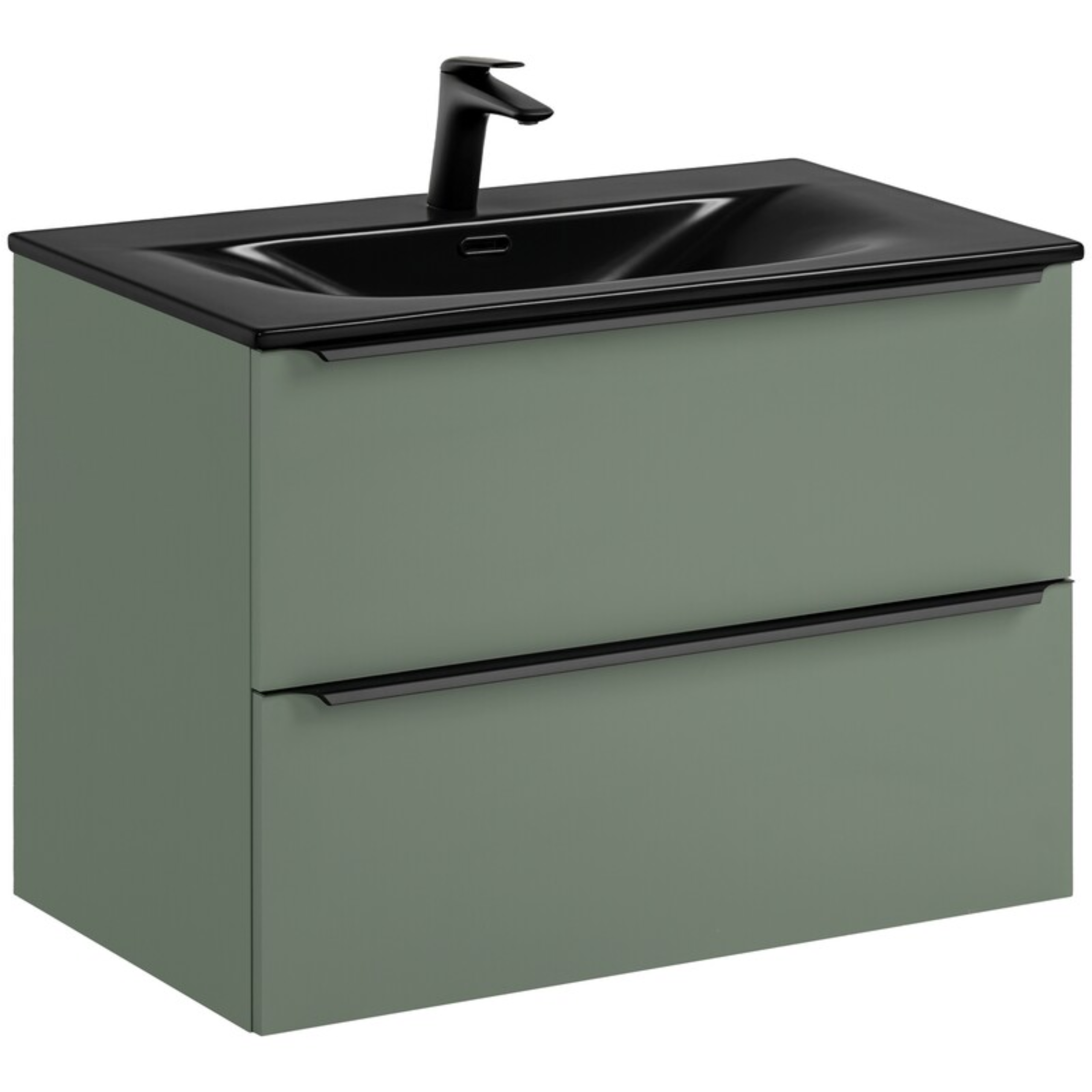 Szafka SOMBRA GREEN z umywalką i baterią 80 cm