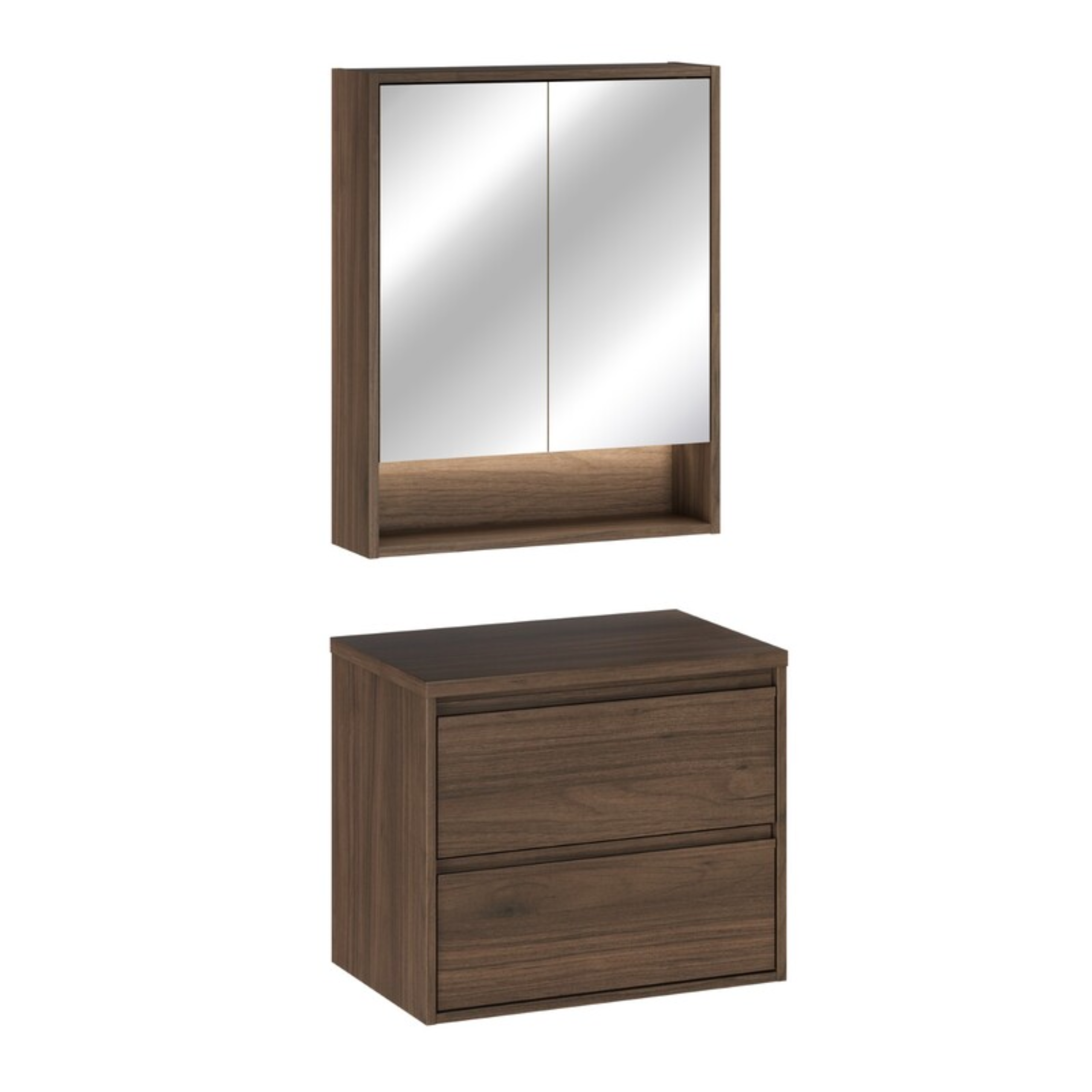 Zestaw VIOLA szafka i lustro 60 cm ORZECH VILLA