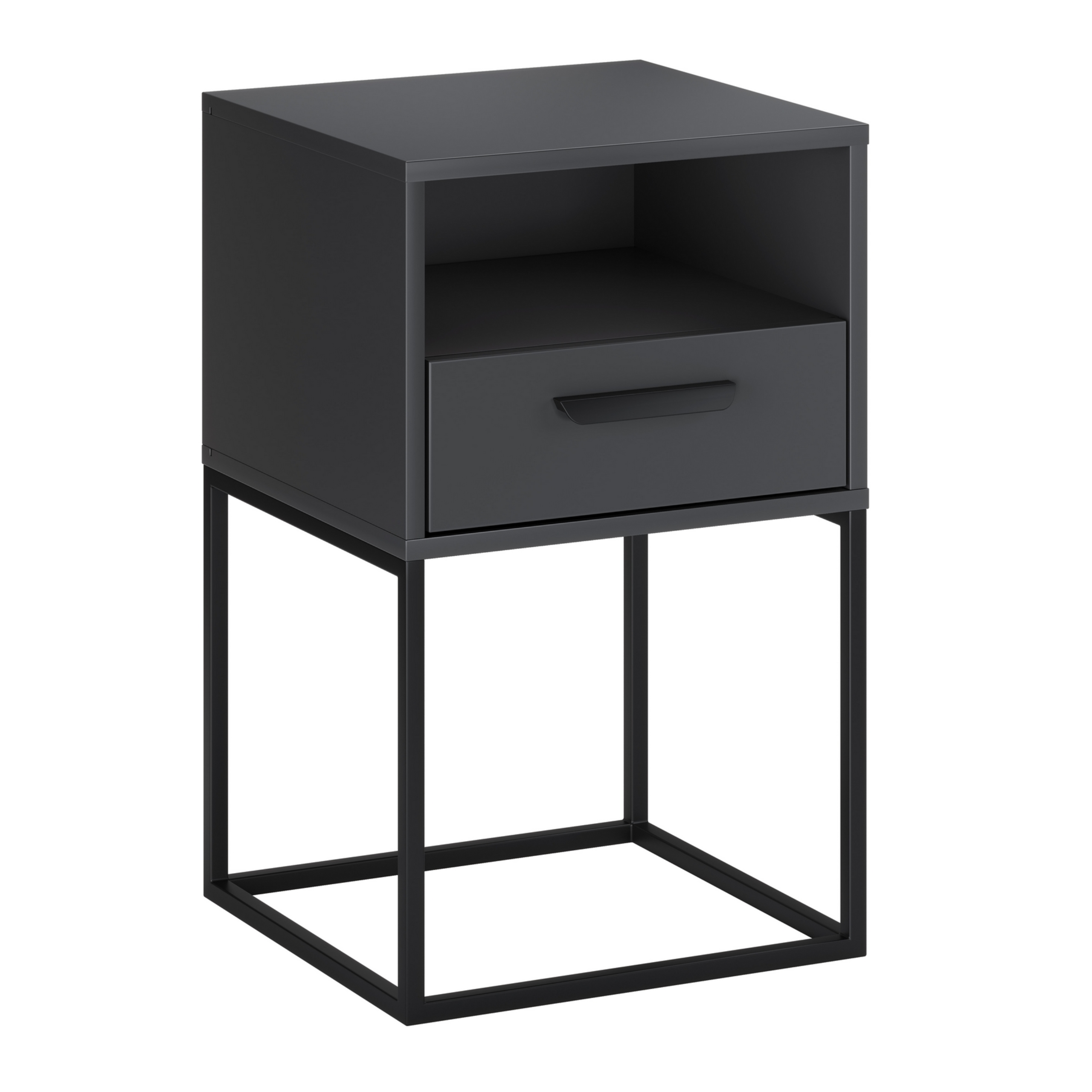 Szafka nocna NAVELLO z półką 40 cm ANTRACYT