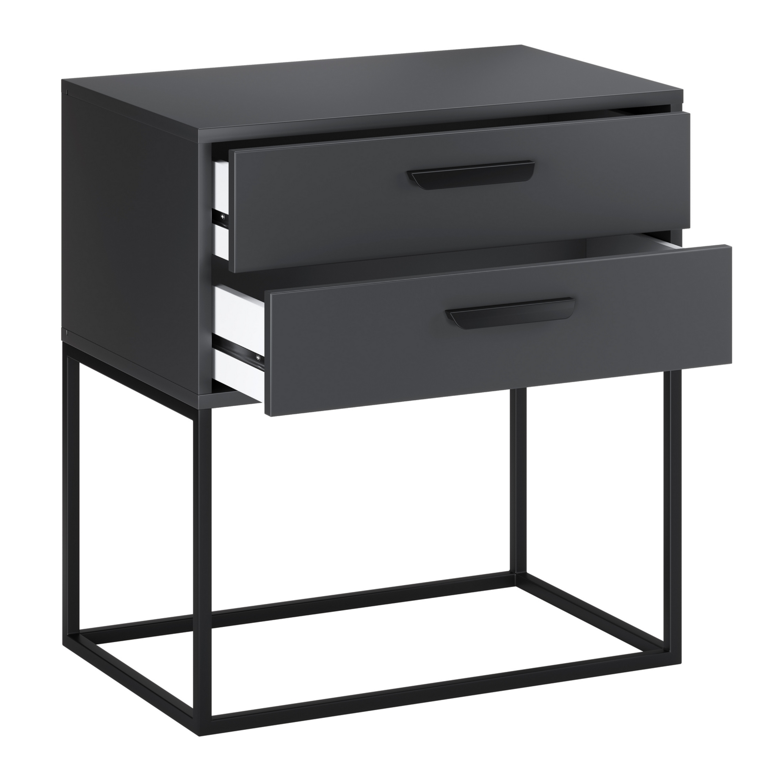 Szafka nocna NAVELLO szuflady 60 cm ANTRACYT