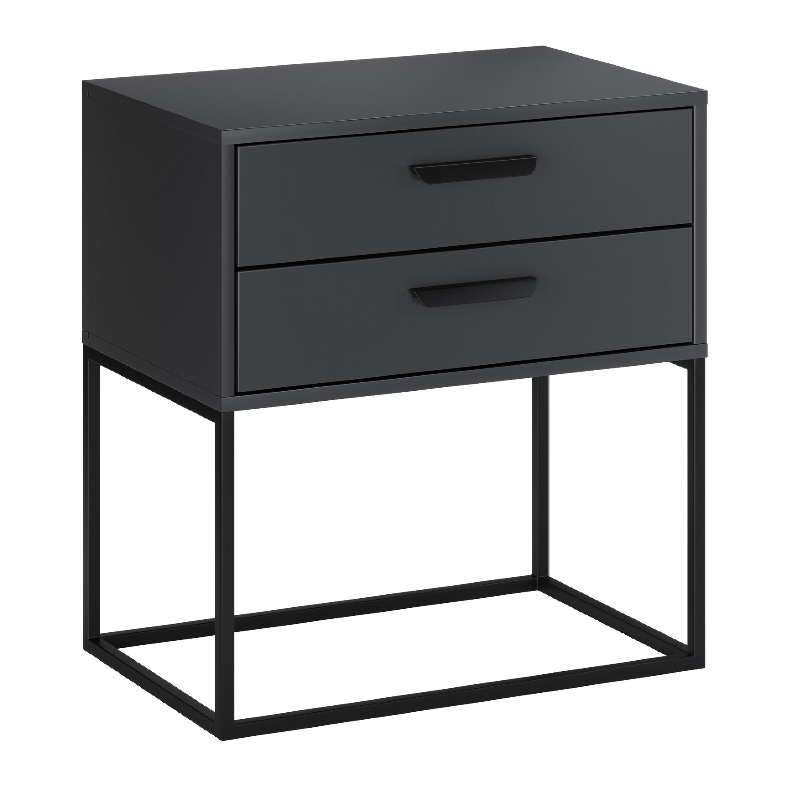 Szafka nocna NAVELLO szuflady 60 cm ANTRACYT