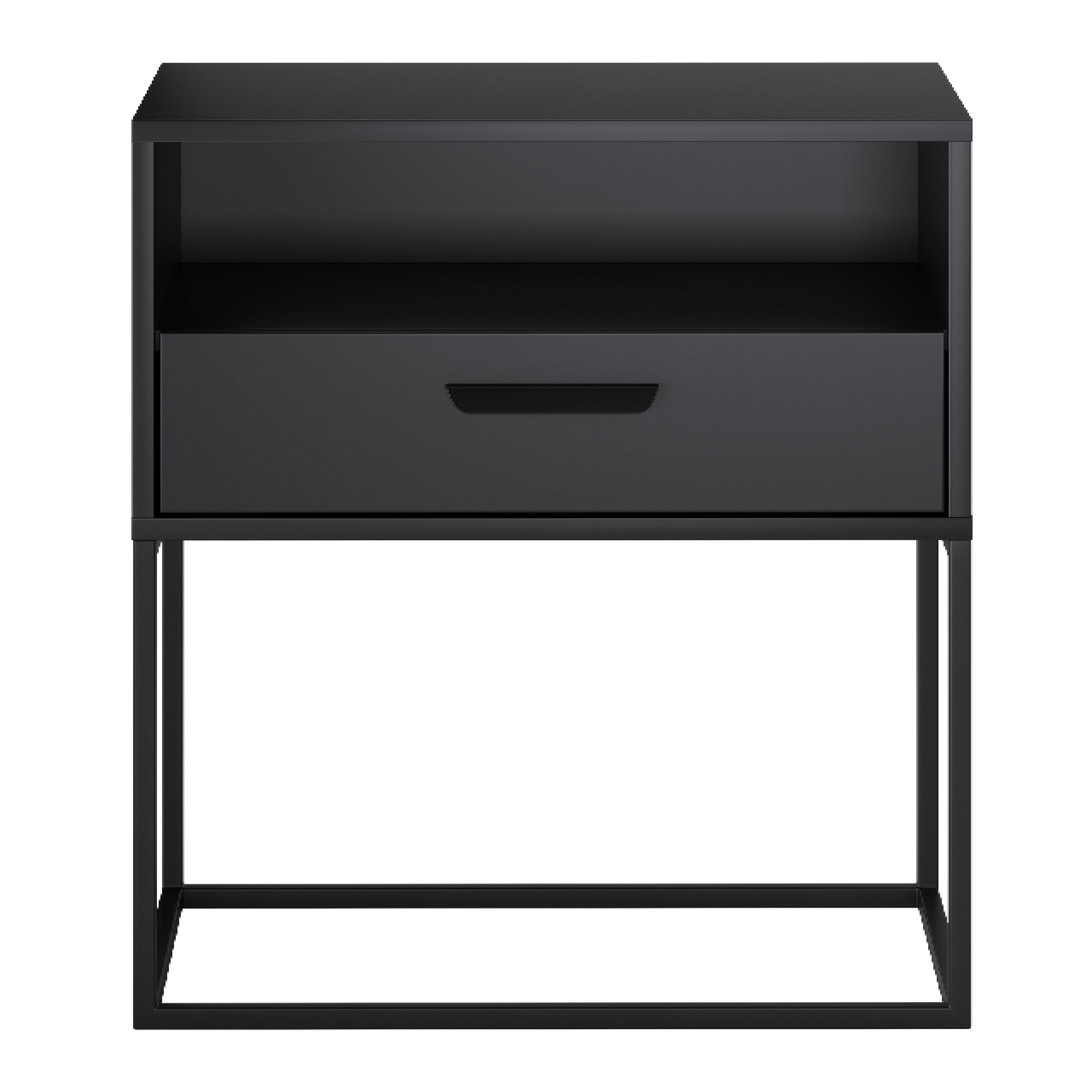 Szafka nocna NAVELLO z półką 60 cm CZARNY - meble COMAD
