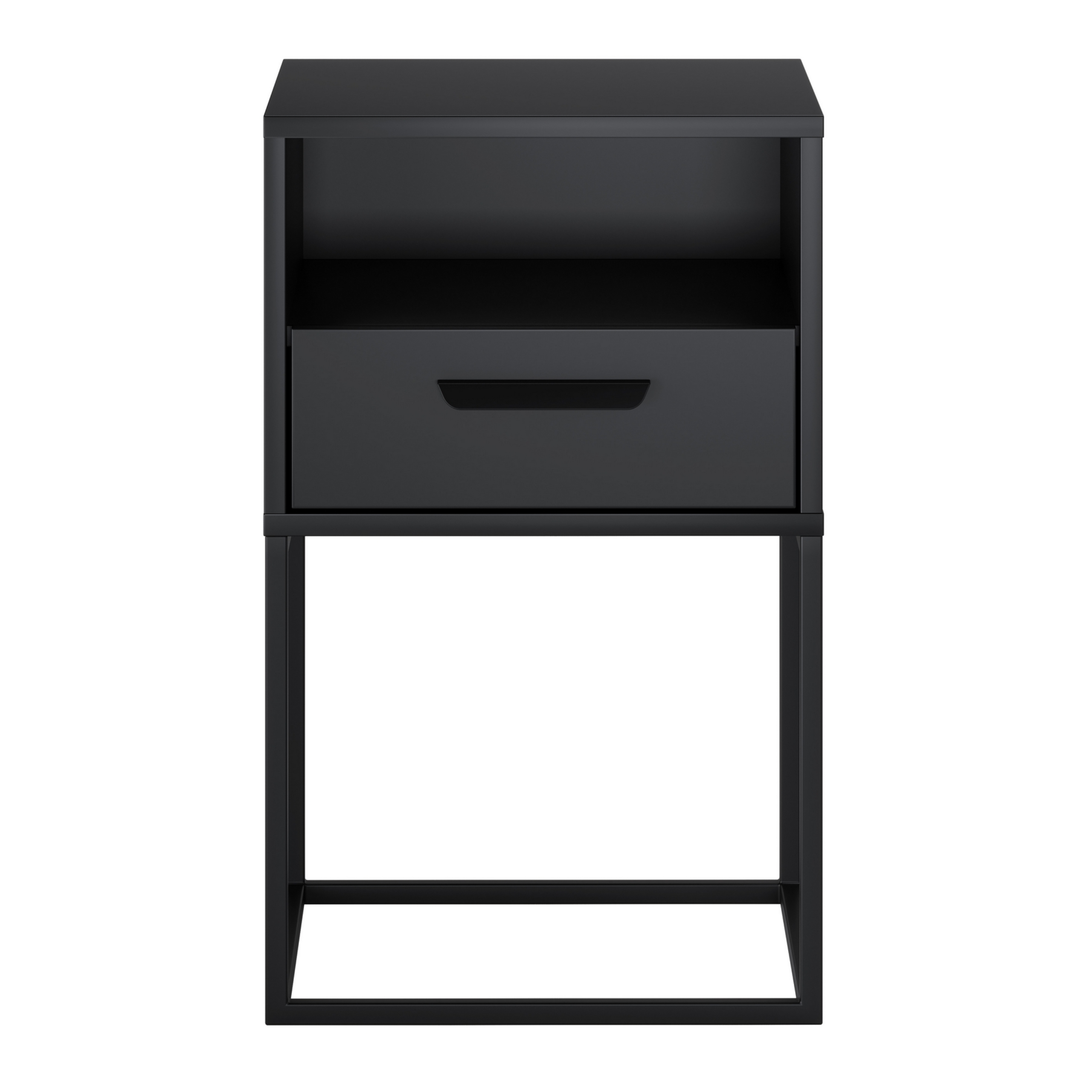 Szafka nocna NAVELLO z półką 40 cm CZARNY - meble COMAD