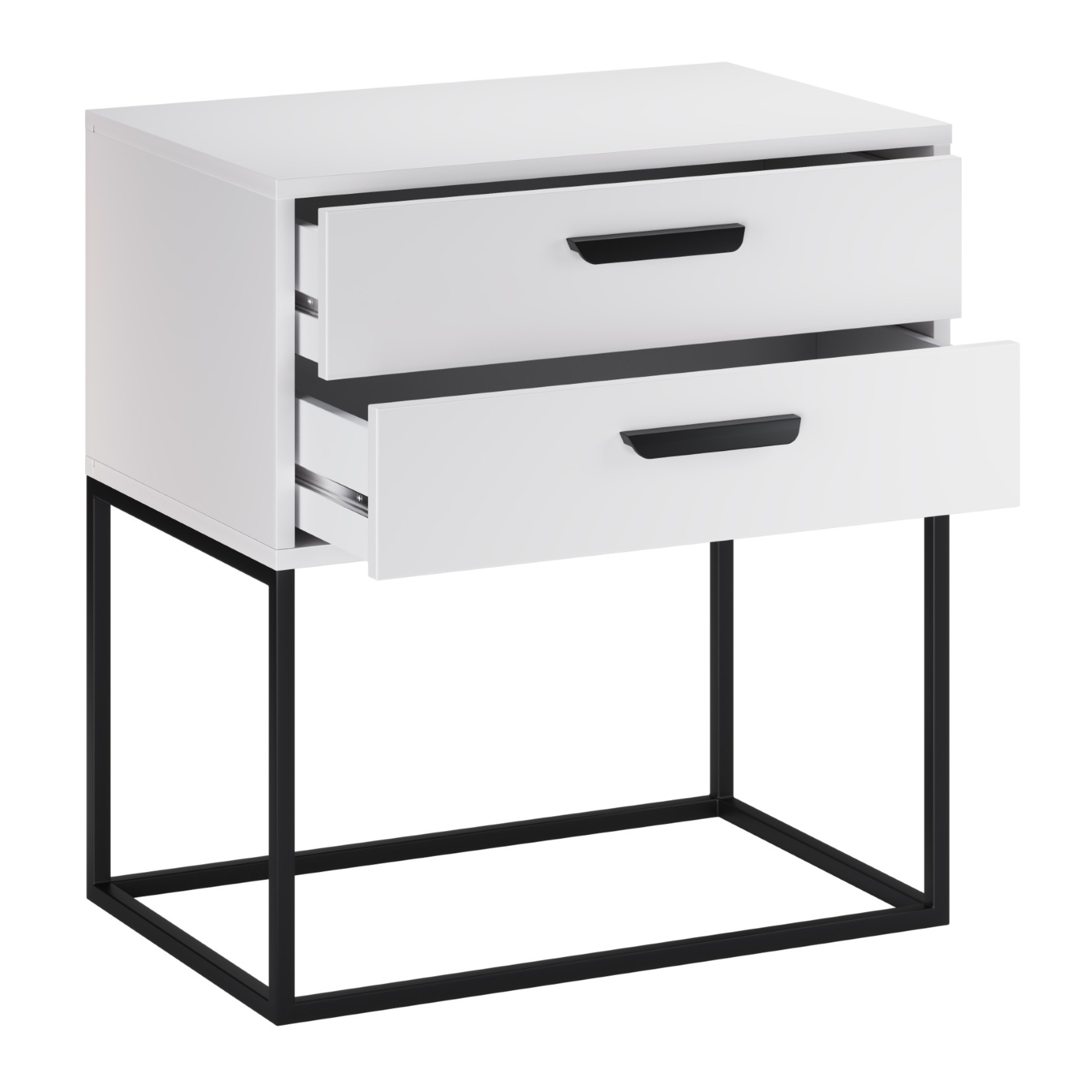 Szafka nocna NAVELLO szuflady 60 cm BIAŁY